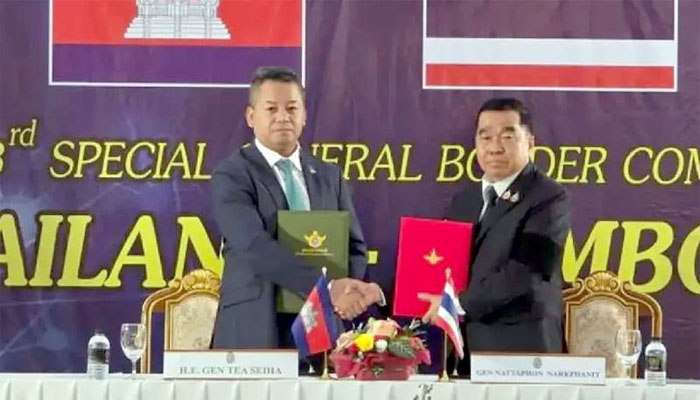 مذاکرات کامیاب :تھائی لینڈ اورکمبوڈیا میں جنگ بندی پراتفاق