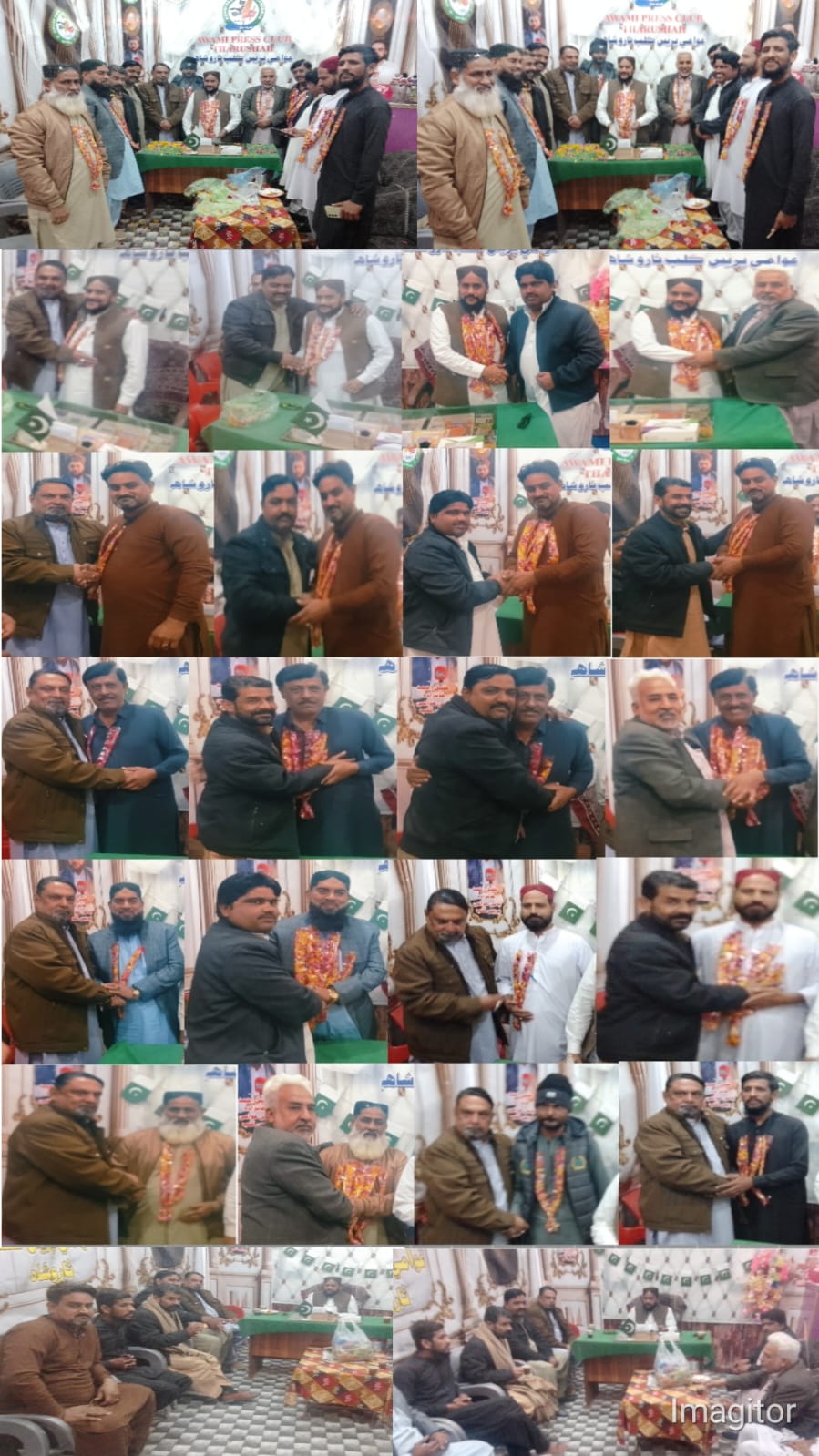 سینئر صحافی, ڈسٹرکٹ رپورٹر آؤاز ٹی وی, ضلعی صدر نوشہروفیروز یونین آف جرنلسٹس, زاہد قائمخانی کی عوامی پریس کلب ٹھاروشاہ پر نئے سال کی باڈی کو مبارکباد پیش کی اور پھولوں کے ہار پہنائے ،