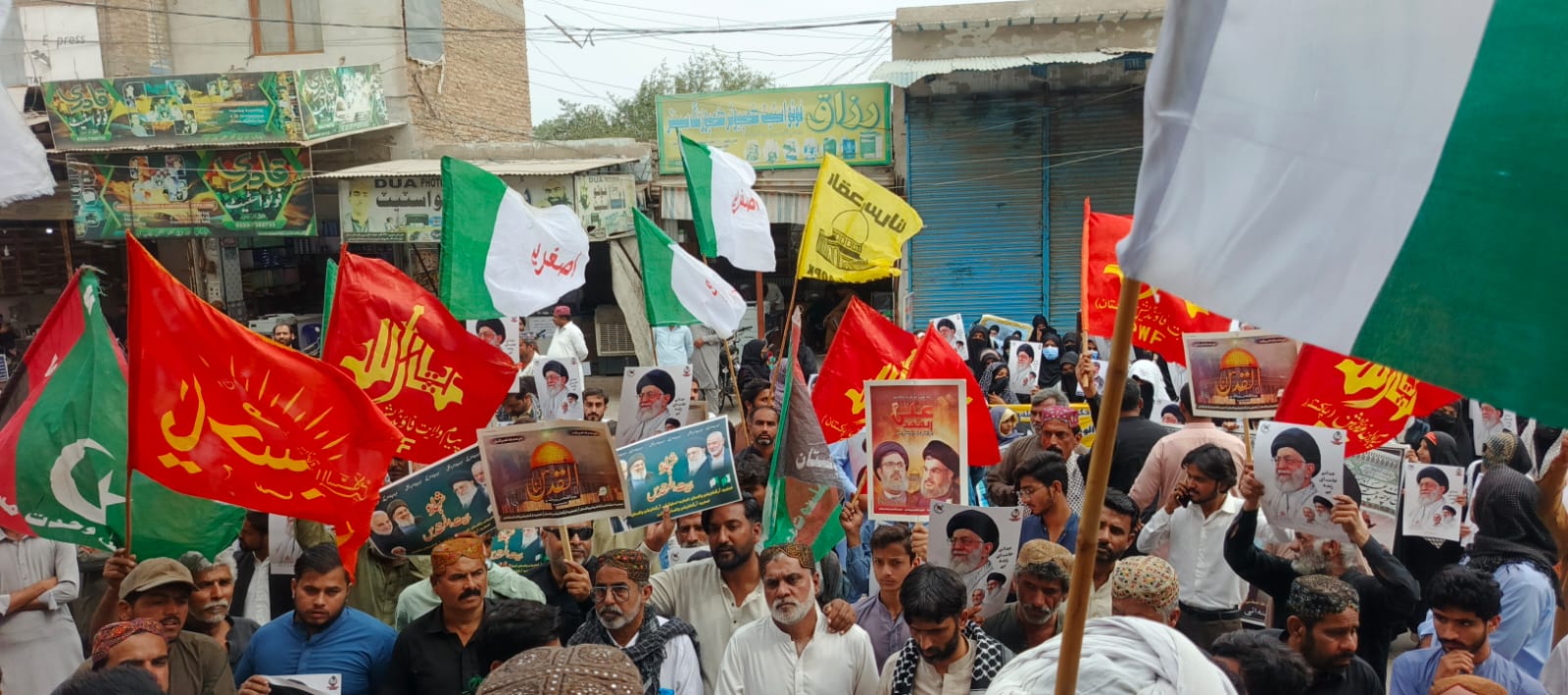 عالمی یوم القدس کے موقع پر جیکب آباد میں عظیم الشان احتجاجی ریلی، اسرائیل اور امریکہ کے خلاف شدید نعرے بازی